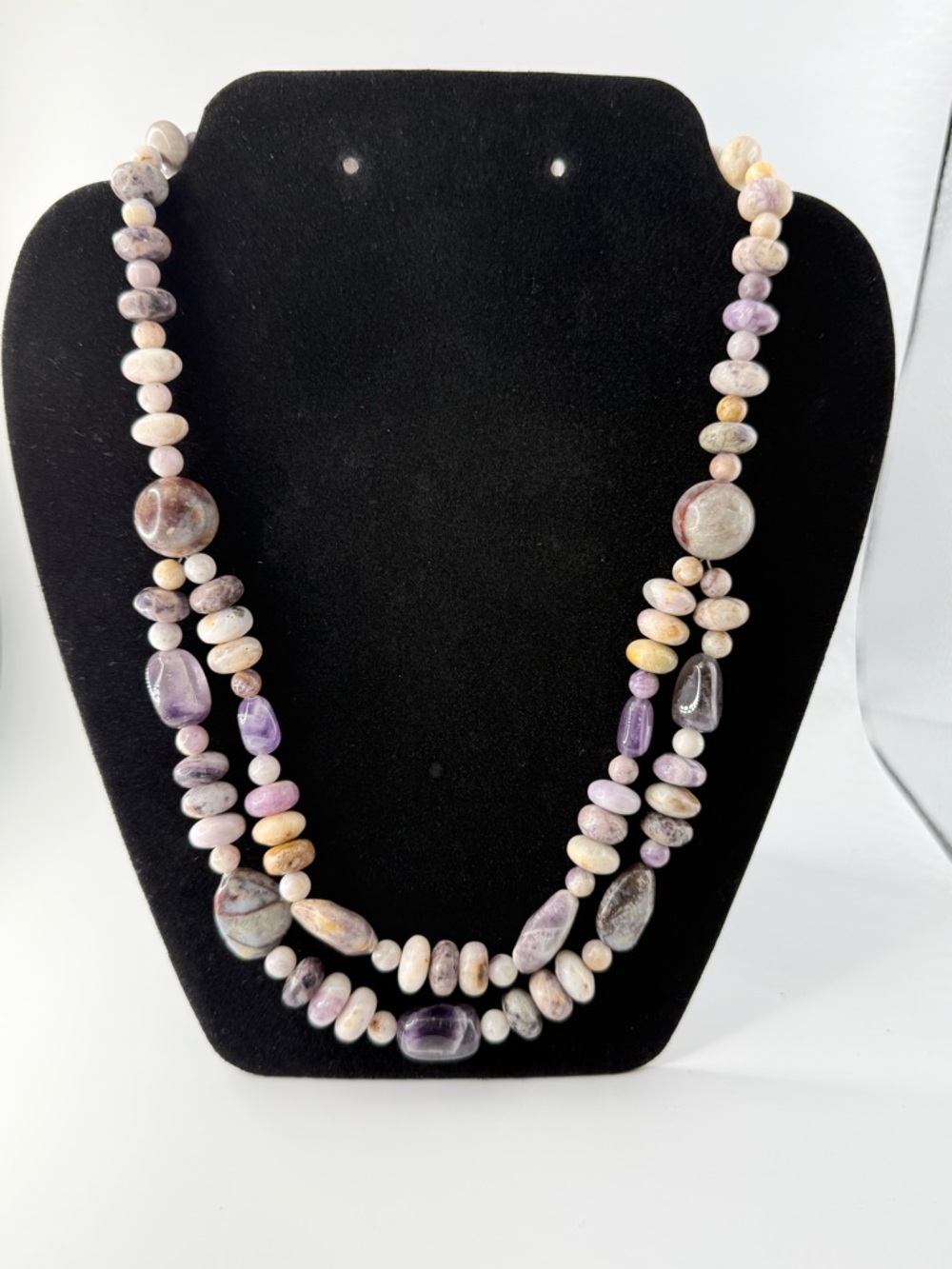 Handcrafted Purple Multi-Stone Beaded Necklace